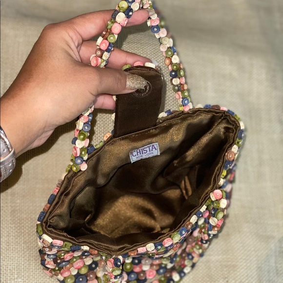 Vintage handbag with tribal beads Chista New York - Picture 2 of 3